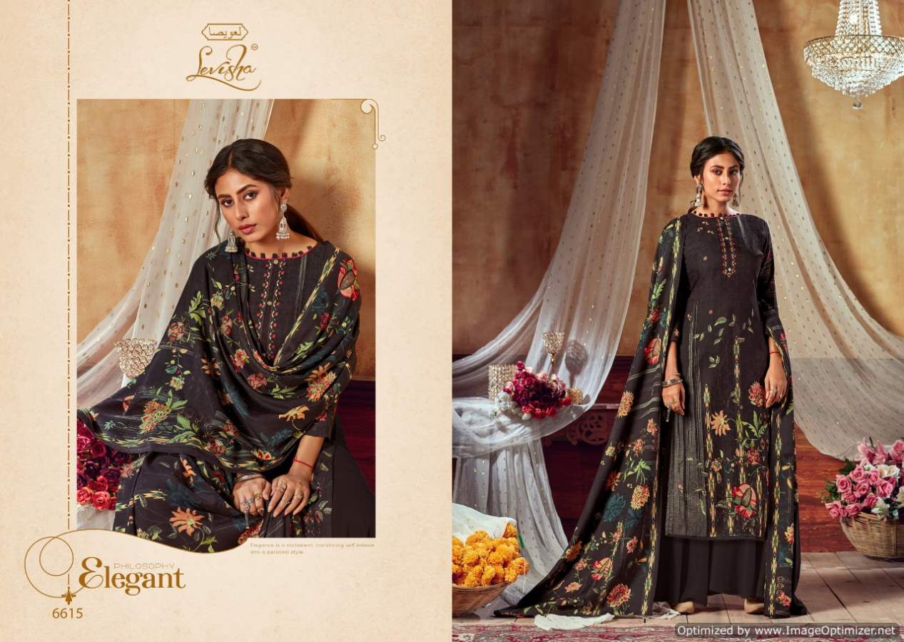 Levisha Femina 10 Pure Pashmina Designer Party Wear Dress Material at Wholesale Price